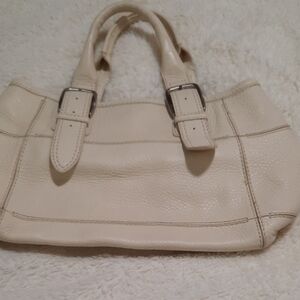 Cole Haan Cream Shoulder Bag with Structured Design